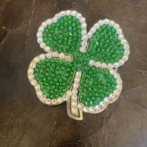 Shamrock Swarovski Crystal Belt Buckle